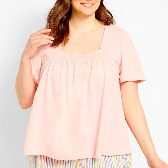 Lane Bryant Swing Flutter-Sleeve Square-Neck Tee Size 14/16 - Picture 5 of 6